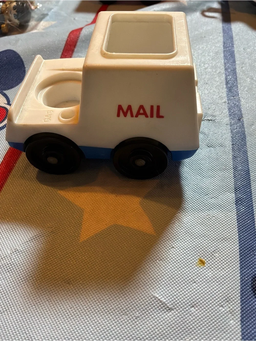 Vintage 1986 fisher price mail car for little people -Preowned